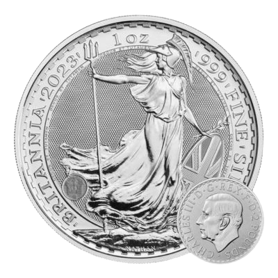 Moneda Britannia de plata