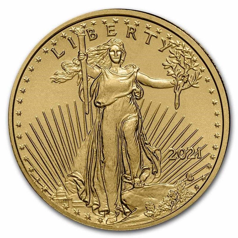 Moneda American Eagle Tipo 2 de Oro 1/10 oz 2021