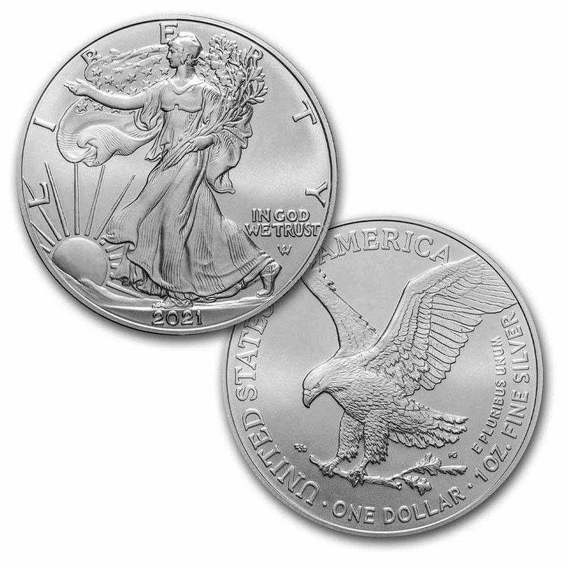 Moneda American Eagle Tipo 2 de Plata 1 oz 2021 nuevo diseño
