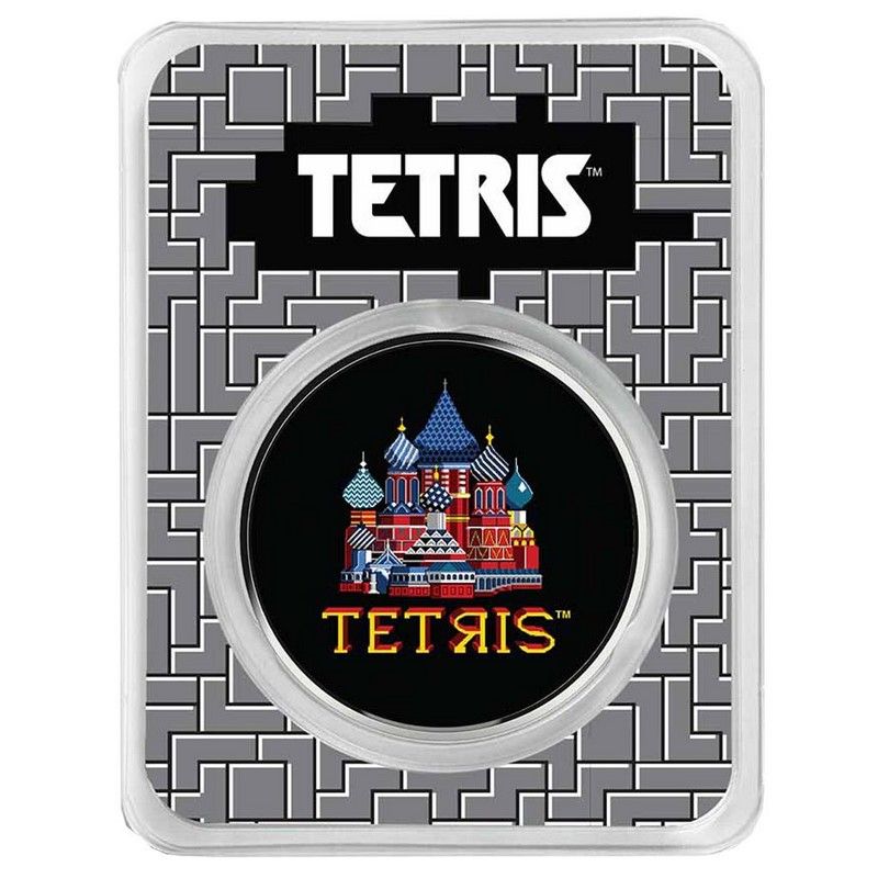 Moneda Tetris de Plata 1 oz 2021 Color-BU
