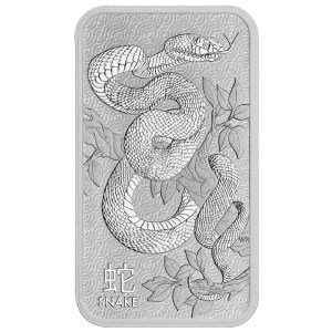 Lingote de Plata Perth Mint de 1 oz Año Lunar de la Serpiente