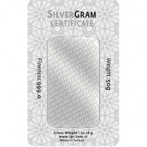 Lingote de Plata de 50 gr IGR reverso