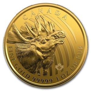 Moneda Alce Canadiese de Oro 1 oz 2019