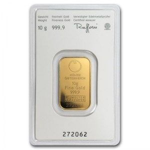 Lingote KineBar Munze Osterreich de Oro 10 g