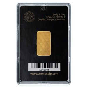 Lingote de Oro SEMPSA 10g en Capsula trasera