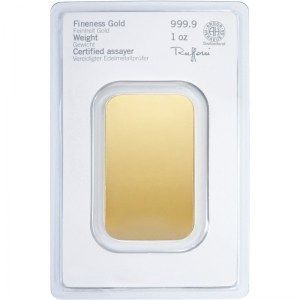 Lingote Heraeus de Oro 1 oz reverso