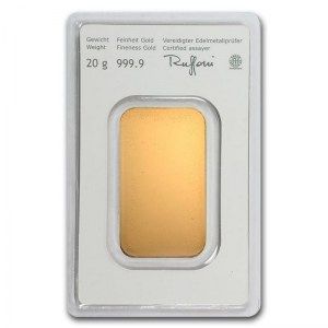 Lingote Munze Osterreich de Oro 20 g reverso
