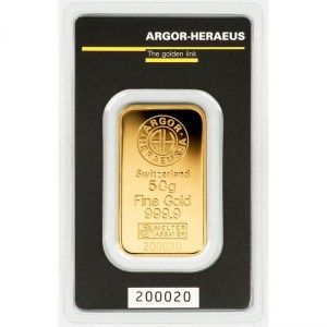 Lingote Good Delivery de Oro de 50 gr