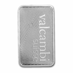 Lingote de Paladio Valcambi de 1 oz detalle reverso