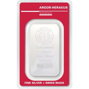 Lingote de Plata Argor-Heraeus de 1 oz