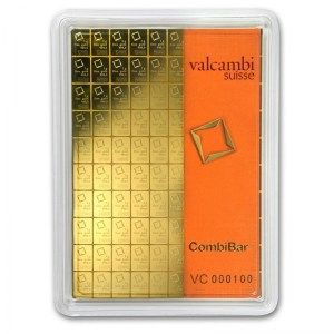 Lingote Valcambi Combibar de oro 100 divisible