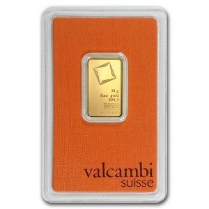 Lingote Valcambi de Oro 10 g