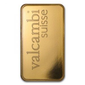 Lingote Valcambi de Oro 1 oz detalle reverso