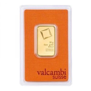Lingote Valcambi de Oro 20 g