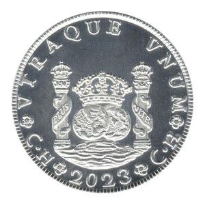 Medalla Real de a Ocho 2023 1 oz de Plata Anverso