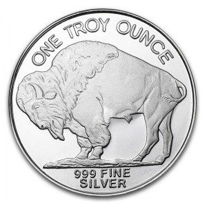 Medalla Buffalo de Plata 1 oz reverso