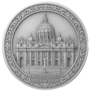 Medalla de Plata Papa León XIV 1 oz 2025 anverso
