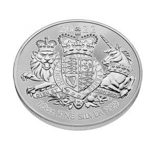 Moneda The Royal Arms de Plata 10 oz 2022 BU detalle