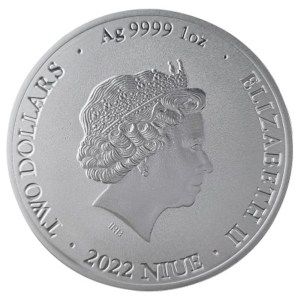 Moneda Bitcoin de Plata 1 oz 2022 BU reverso