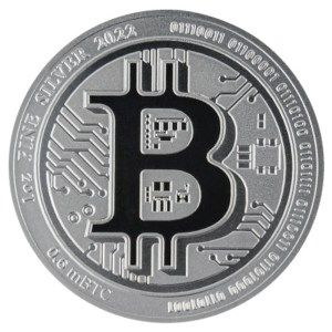 Moneda Bitcoin de Plata 1 oz 2022 BU