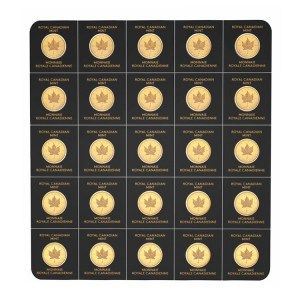 Monedas MapleGram de Oro  25 unidades de 1 gr 2019 interior