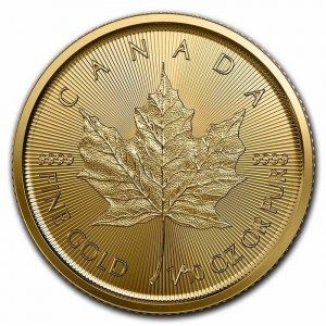 Moneda Maple Leaf de Oro 1/10 oz 2023 BU