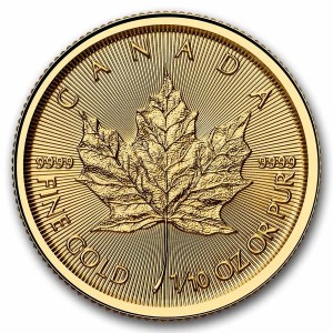 Moneda de Oro Maple Leaf 1/10 oz 2026 BU
