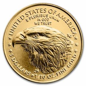 Moneda de Oro American Eagle 1/10 oz 2024 BU
