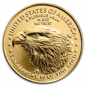 Moneda de Oro American Eagle 1/10 oz 2025 BU