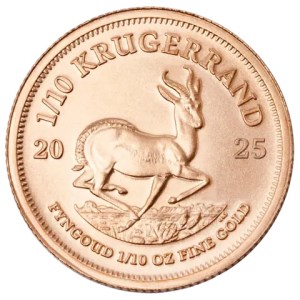 Moneda de Oro Krugerrand 1/10 oz 2025 BU