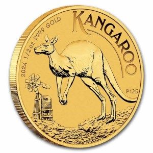 Moneda de Oro Canguro 1/2 oz 2024 BU Lateral