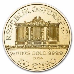 Moneda de Oro Filarmónica 1/2 oz 2024 BU