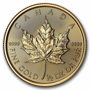 Moneda de Oro Maple Leaf 1/2 oz 2026 BU