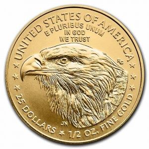 Moneda American Eagle de Oro 1/2 oz 2023 BU Anverso
