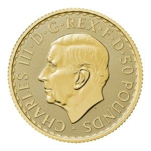 Moneda de Oro Britannia 1/2 oz 2025 BU Anverso