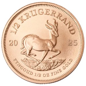 Moneda de Oro Krugerrand 1/2 oz 2025 BU