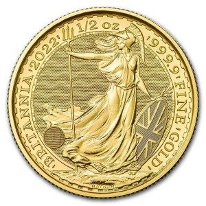 Moneda Britannia de Oro 1/2 oz 2022 BU