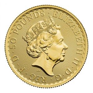 Moneda Britannia de Oro 1/2 oz 2023 BU anverso