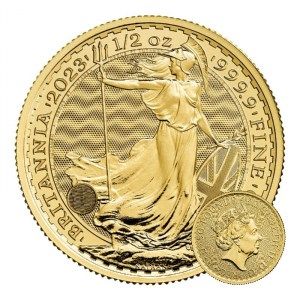 Moneda Britannia Isabel II de Oro 1/2 oz 2023 BU