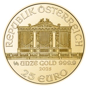 Moneda de Oro Filarmónica 1/4 oz 2025 BU