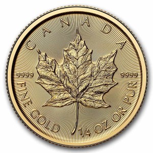 Moneda de Oro Maple Leaf 1/4 oz 2026 BU
