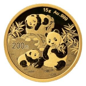 Moneda de Oro Panda 15 g 2025 BU
