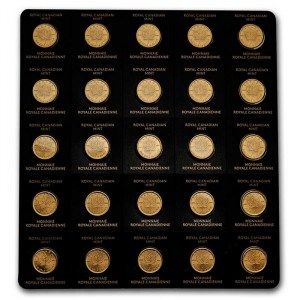 Moneda MapleGram de Oro 1 g 2021 25 unidades reverso