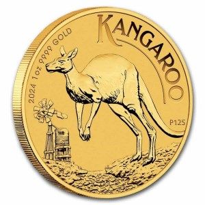 Moneda de Oro Canguro 1 oz 2024 BU Lateral
