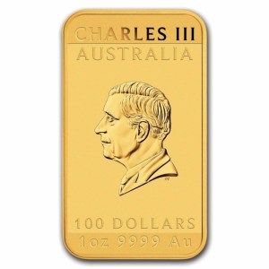 Moneda de Oro Dragón Rectangular 1oz 2024 BU Anverso
