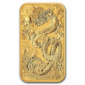 Moneda de Oro Dragón Rectangular 1oz 2024 BU