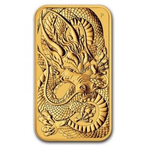 Moneda Rectangular Dragon de Oro 1 oz 2021
