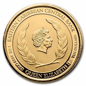 Moneda EC8 de Oro 1 oz 2021 BU reverso