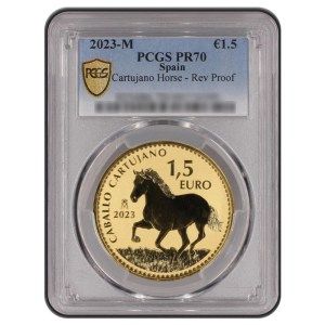 Moneda de Oro Caballo Cartujano 1 oz 2023 PCGS PR70