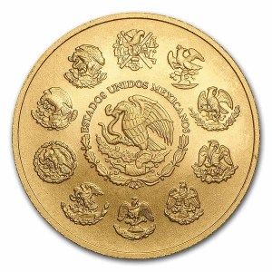 Moneda Libertad de Oro 1 oz 2023 BU reverso